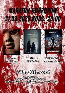 Zakopane Wydarzenie Film w kinie Maraton Horrorów 21.03.2025